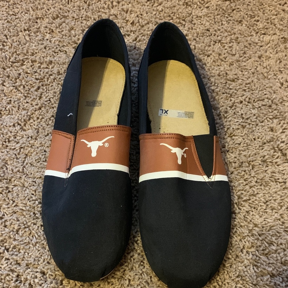 Men's Black and Brown Slip-On Shoes